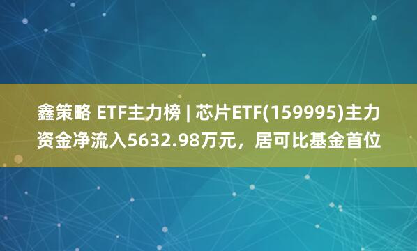 鑫策略 ETF主力榜 | 芯片ETF(159995)主力资金净流入5632.98万元，居可比基金首位