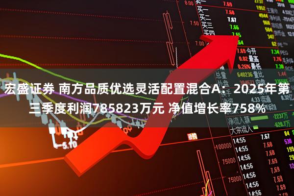 宏盛证券 南方品质优选灵活配置混合A：2025年第三季度利润785823万元 净值增长率758%